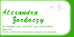 alexandra zorkoczy business card